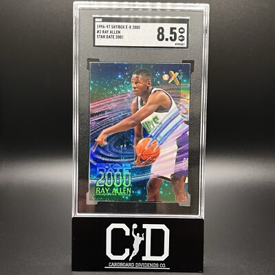 Ray Allen 1996-97 Skybox E-X2000 Rookie Stardate 2000 SSP SGC 8.5 HoF Celtics