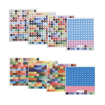 Color Number Stickers, 447 Diamond Painting Storage Boxes Round-rectangle