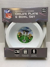 NFL Green Bay Packers Child's Plate And Bowl Set NFL kids