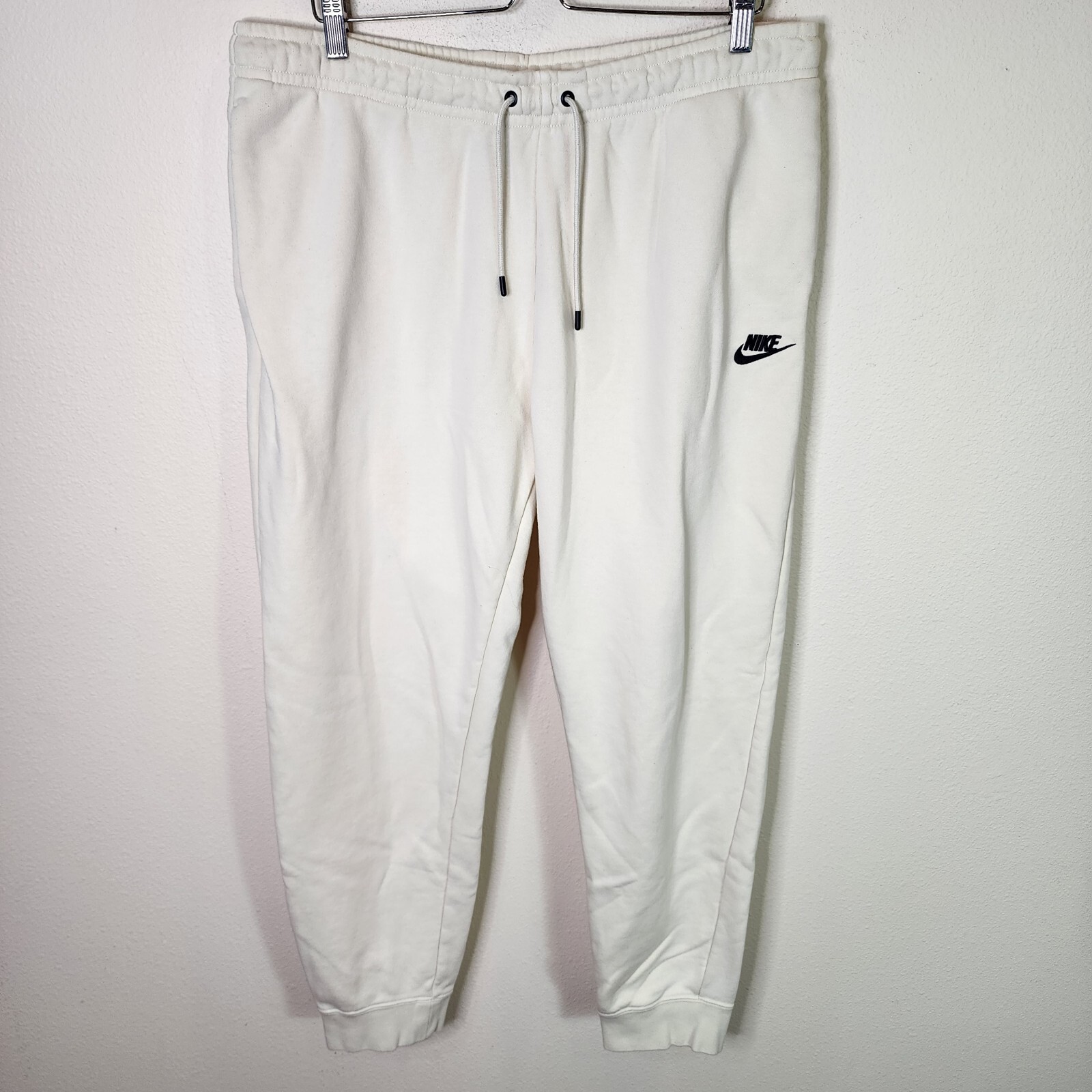 Nike Joggers Womens Plus Size 1X Beige Black Logo Sweat Pants eBay