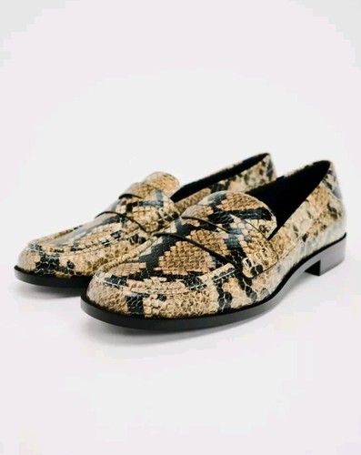 ZARA ANIMAL PRINT LOAFERS SIZE 6.5 | eBay