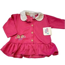 Kids N Fun Pink Teddy Bear Family Collared Sweater Kids Vintage 4T Kmart NWT