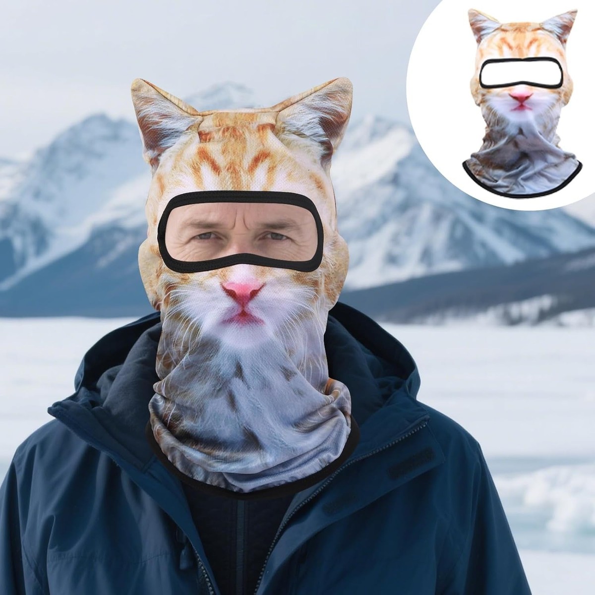 3D Cat Dog Ski Balaclava Sheisty Face Mask with Ears Halloween