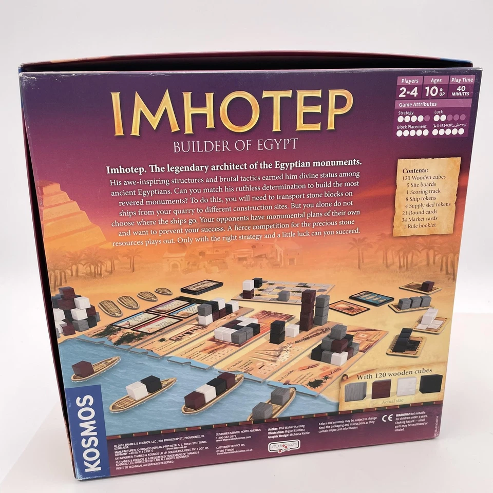 Imhotep Builder of Egypt Board Game Thames & Kosmos 2-4 Players Ages 10+ Family - Image 3 of 4