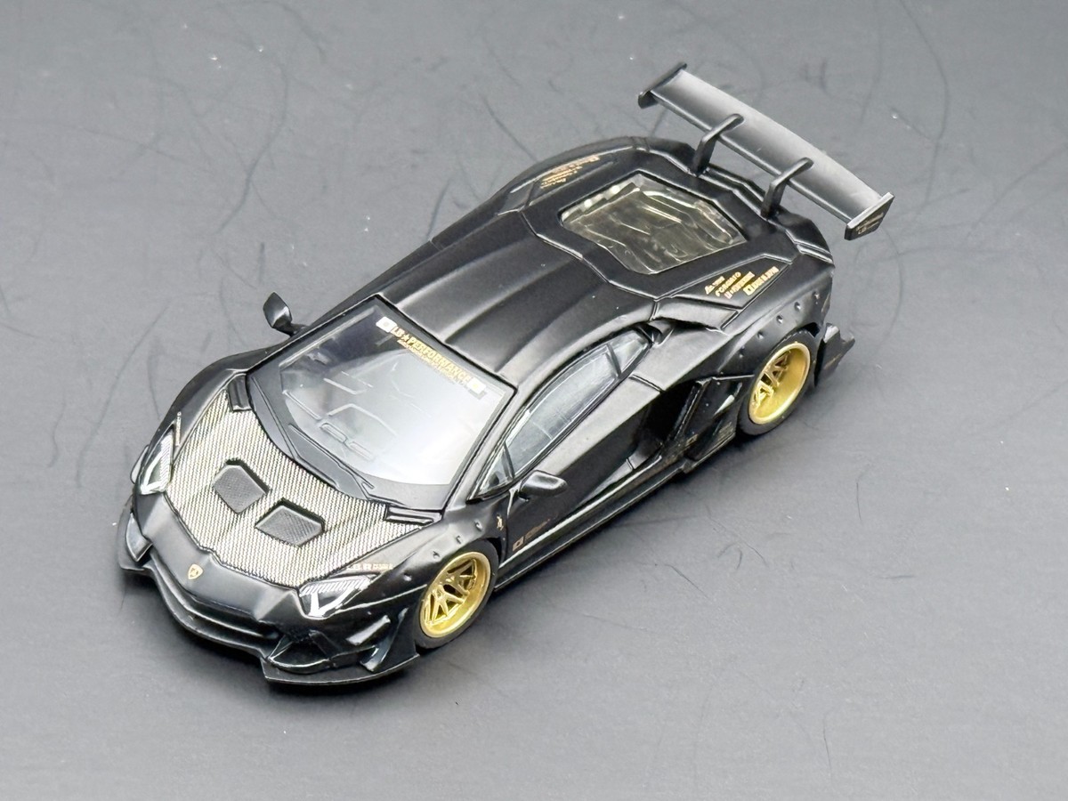 Mini GT LB-WORKS Lamborghini Aventador Matte Black #1087 1/64 | eBay