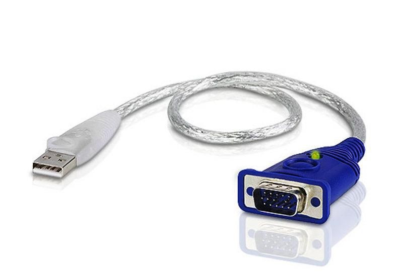 Aten USB A – VGA, KVM Switch, Grau, Blau, Silber, Weiss - Bild 2