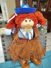 VINTAGE CABBAGE PATCH KID Doll COWGIRL Red HAIR Blue EYES Sheriff Paci Pacifier