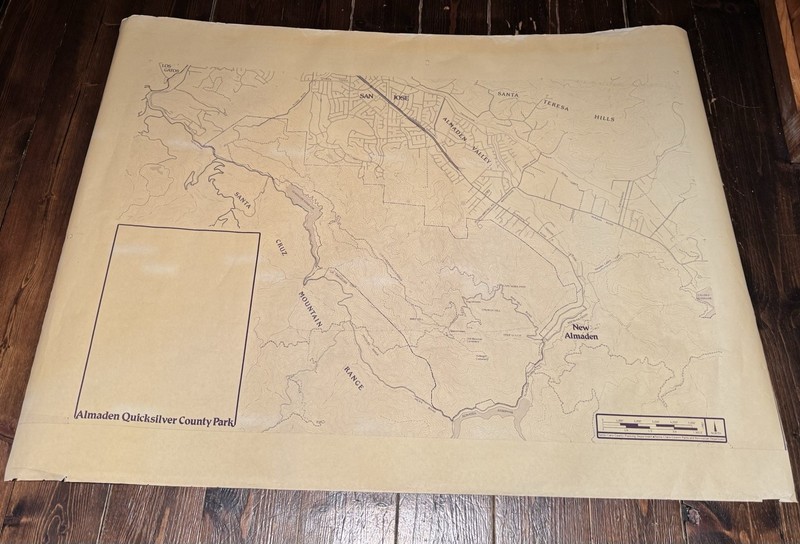 Vintage San Jose New Almaden Map 1982