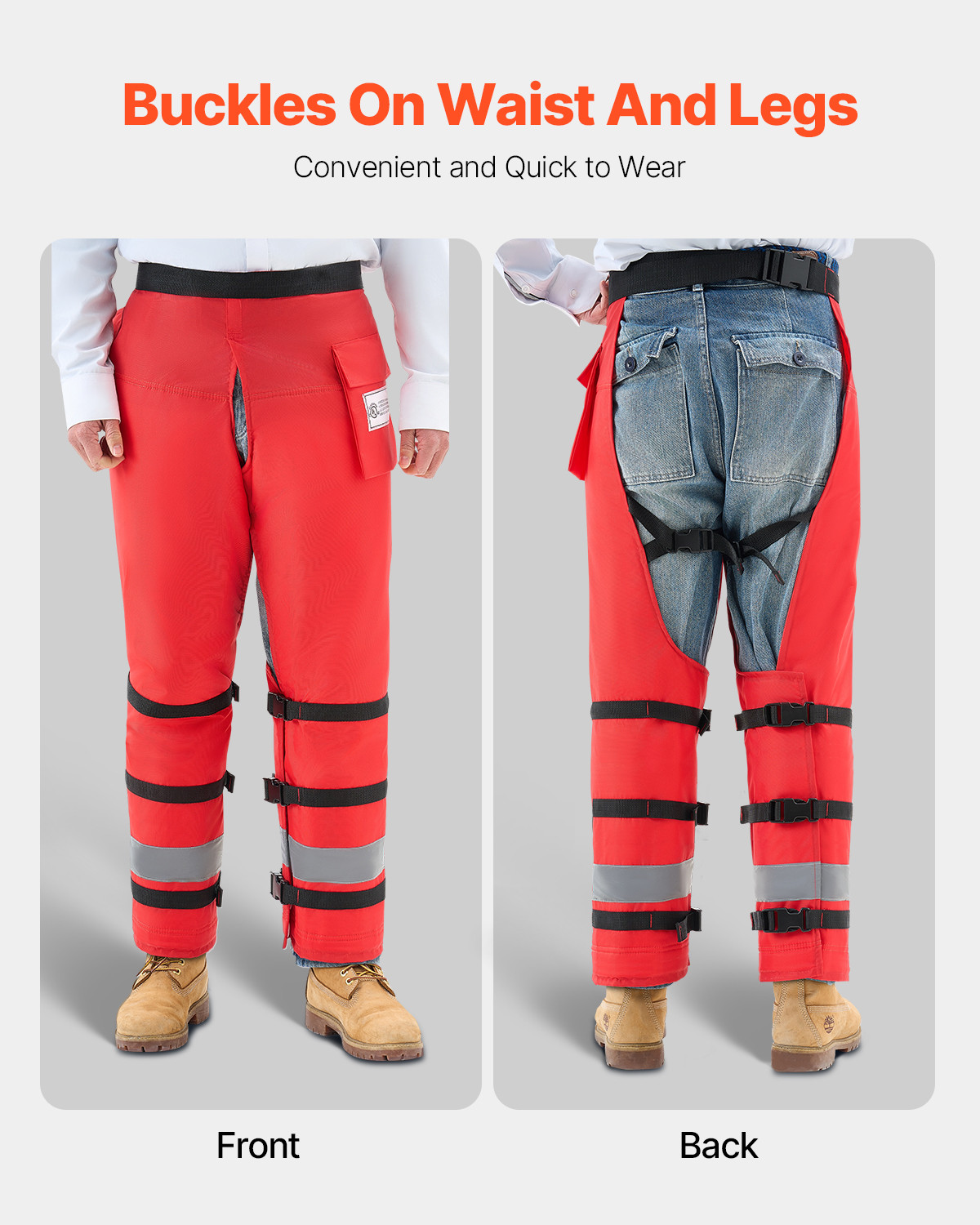 Chainsaw Chaps 36.4" Apron Style Forestry Chainsaw Safety Chaps Class B Medium