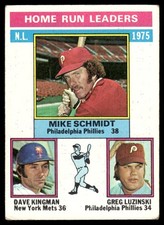 1976 Topps 1975 NL Home Run Leaders - Mike Schmidt/Dave Kingman/Greg Luzinski