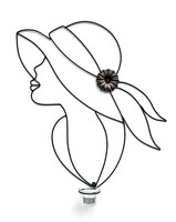 Wandteelichthalter Metall Schwarz Dame Wandkerzenhalter 96324 Teelichthalter