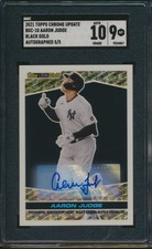 2021 TOPPS CHROME UPDATE BGC-10 AARON JUDGE BLACK GOLD AUTO SGC 9/10 AUTO #d 5/5