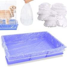 upcessory 50 pcs Disposable Cage Liners, Clear Plastic Rabbit 50 count,