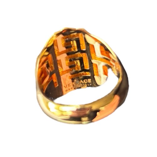 Genuine VERSACE La Medusa Ring Brass Gold Plated (Size UK J) New Boxed RRP £285 - Picture 6 of 11