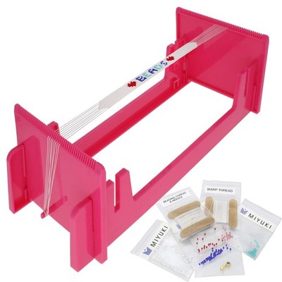 The Beadsmith LoomEEZ Japanese Bead Loom Kit   Includes Small, Pink 