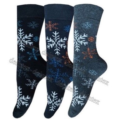 3-6-9-12 Paar Damen THERMO Socken warme dicke Schneeflocke Winter Frottee-Socken
