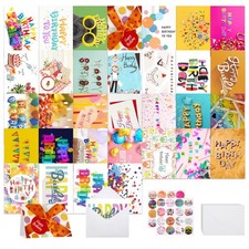 Joyberg 32 PCS Happy Birthday Cards Bulk with Envelopes, 4x6 Assorted Birthday C