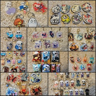 Undertale AU Charm BULK LOT over 50 Acrylic Charms Bundle Underfell Underswap