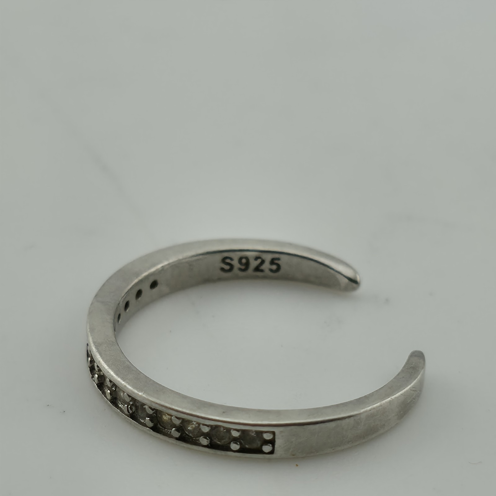 Silver Dots Toe Ring Adjustable 925 Sterling Silv… - image 3