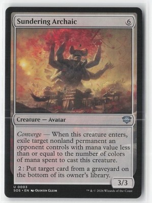 Sundering Archaic 3 Uncommon Secrets of Strixhaven Magic: The Gathering NM