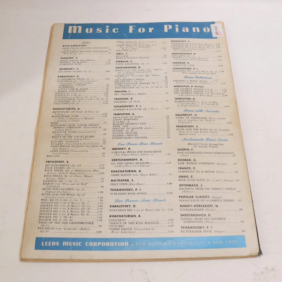 Shostakovich Concierto 2 Pianos Orquesta Partituras Reducción 1945 Leeds Foto 2 de 4