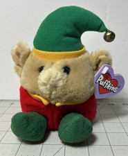 VTG 1994 Swibco Puffkins Elvin Plush Holiday Elf 6 Inch With Tag