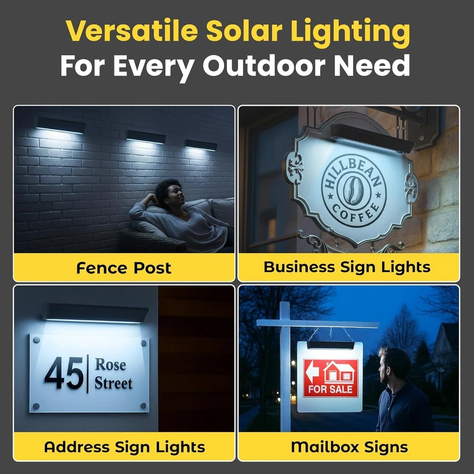 Luces de letrero solar: iluminar publicidad e inmuebles, BICSSL-001 Foto 2 de 4