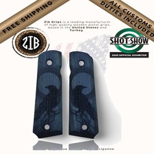 ZIB Grips Blue Raven Beech Grips for Colt 1911 Full Size Clones Kimber SW Regent