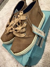 Toms toffee microsuede boots kids size 13