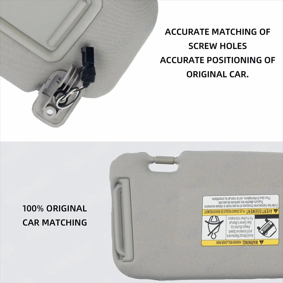 For 2010-2015 Mazda CX-9 Left Driver Side Gray Sun Visor with Lights TDY1-69-320 Foto 3 de 4