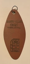 Vintage 1950s Marineland Florida "Marine Village Court" Motel Room Key Fob