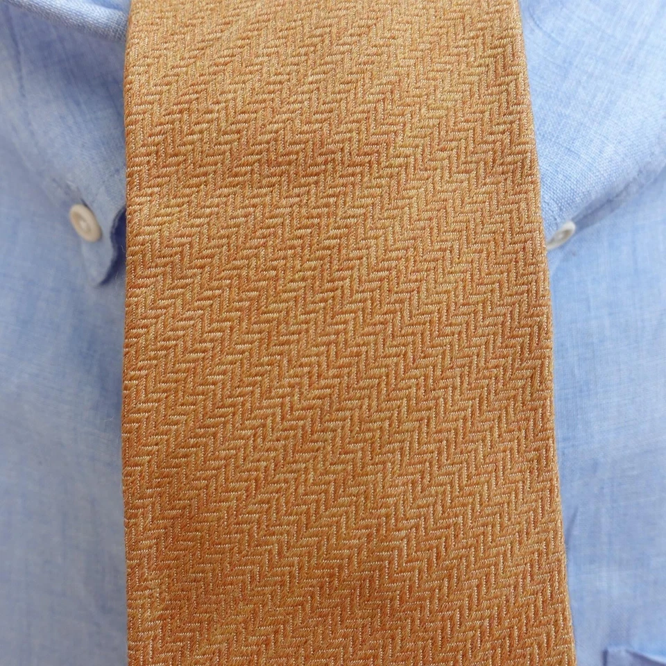 Hombres Corbata Cuello Marrón Lana Sólida Seda Traje Simple Vestido Boda Novio INHALAR EXHALAR Foto 2 de 4