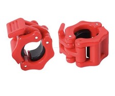 2PC Barbell Clamps Lock Clip Quick Release Collars 1 Inch 2.5cm . Red. New