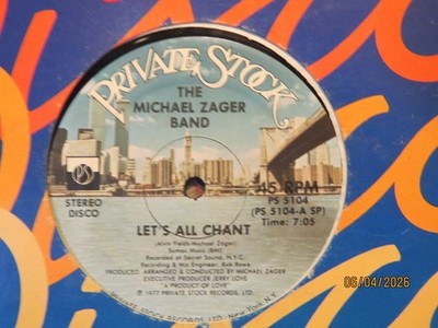MICHAEL ZAGER BAND ''LET'S ALL CHANT '' 12'' MAXI SINGLE RD VG+   JK  VG