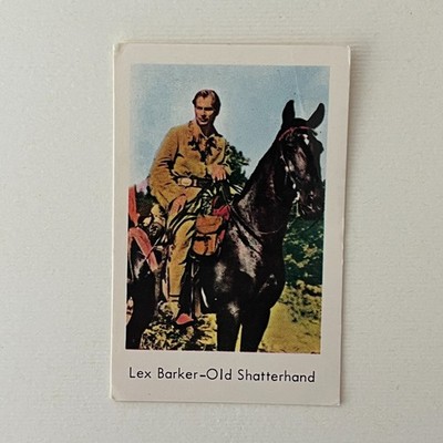 Lex Barker Old Shatterhand 1964 Dutch Gum Unnumbered Set 1 Vintage Trading Card