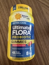 RENEW YOUR LIFE , EXTRA CARE  ULTIMATE FLORA , PROBIOTIC  48 HUMMIES  EXP 01/27