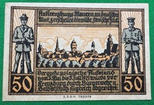 Germany 1921 Kreuzburg Upper Silesia 50 Pfennig Notgeld Banknote