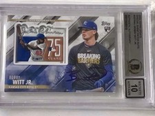 2022 Topps Update Bobby Witt Jr. Special Event Patch Autograph BGS Authentic 10