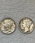 1939 & 1941 Mercury Dime Silver Coin Lot 90% Silver US Coins