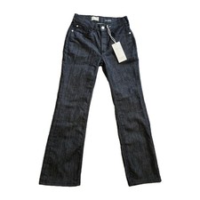 Anthropologie Pilcro The Yaya Mid Rise Crop Jeans Size 25 Darkest Blue Chic