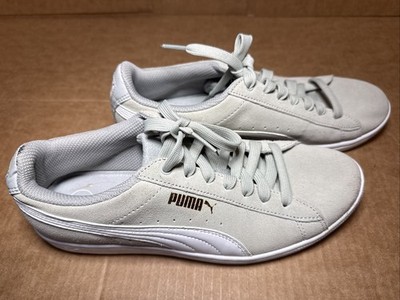 Puma VIKKY V2 Womens US 7  White/Team Gold Lace Up Casual Shoes preowned 