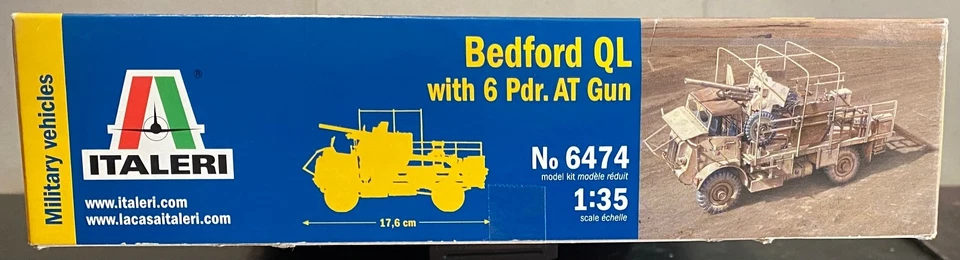 ITALERI 1/35 - Ref: 6474 - U.K. BEDFORD QL with 6 Pdr. AT GUN - Immagine 3 di 4