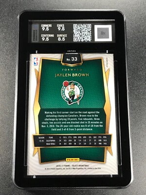 JAYLEN BROWN 2016 PANINI SELECT #33 SILVER PRIZM ROOKIE RC RARE