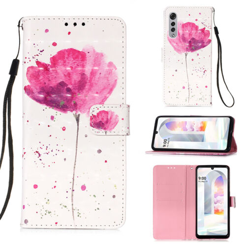 3D Pattern PU Leather Wallet Case Phone Case Cover for LG Stylo 5 Plus K20 Plus - Picture 17 of 24