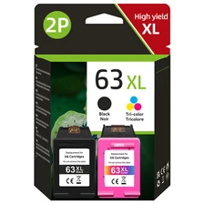 63 XL Ink Cartridge F6U64AN For HP 63XL Officejet 4650 3830 Envy 4520 4512 4516