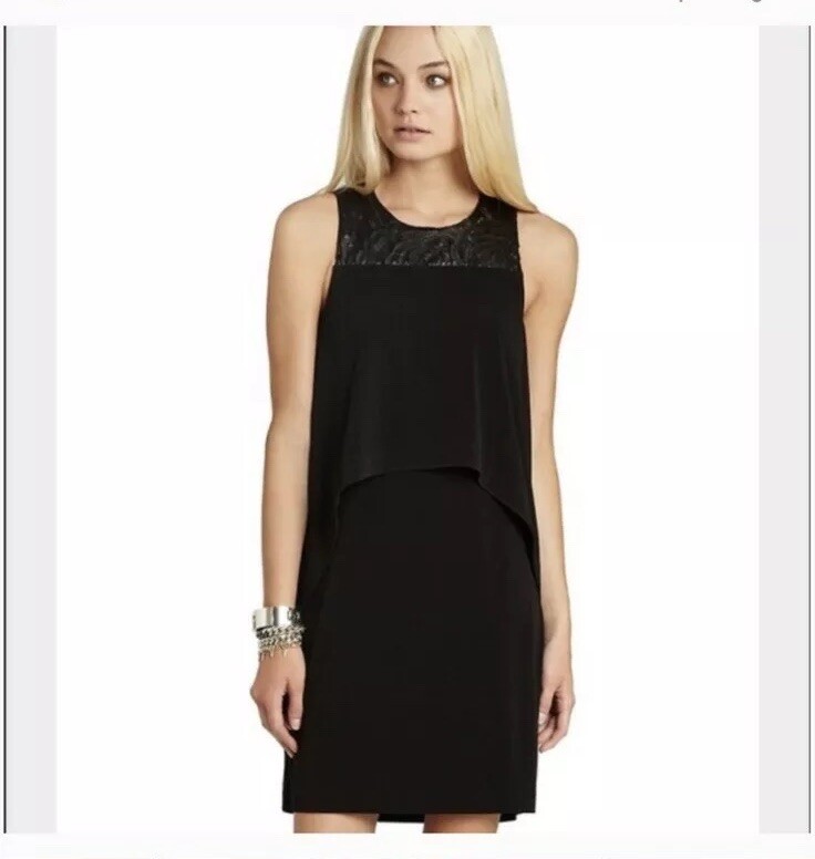 BCBGeneration Black Vegan Leather Dress XS