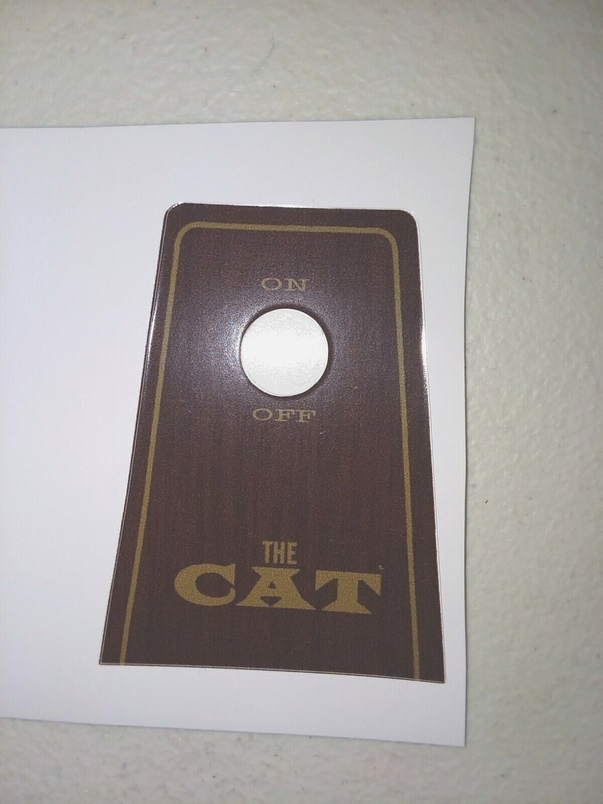 Cat minibike engine kill switch plate sticker - New replaces vintage ...