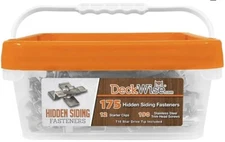 DeckWise Hidden Stainless Steel Siding Fasteners 175 Piece Kit - Clips & Screws.