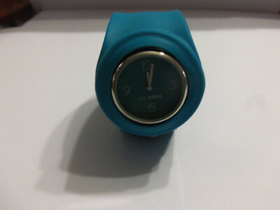 SO-MINE Slap Wear Silicone Watch Blue Band NIP! - used no box - new battery