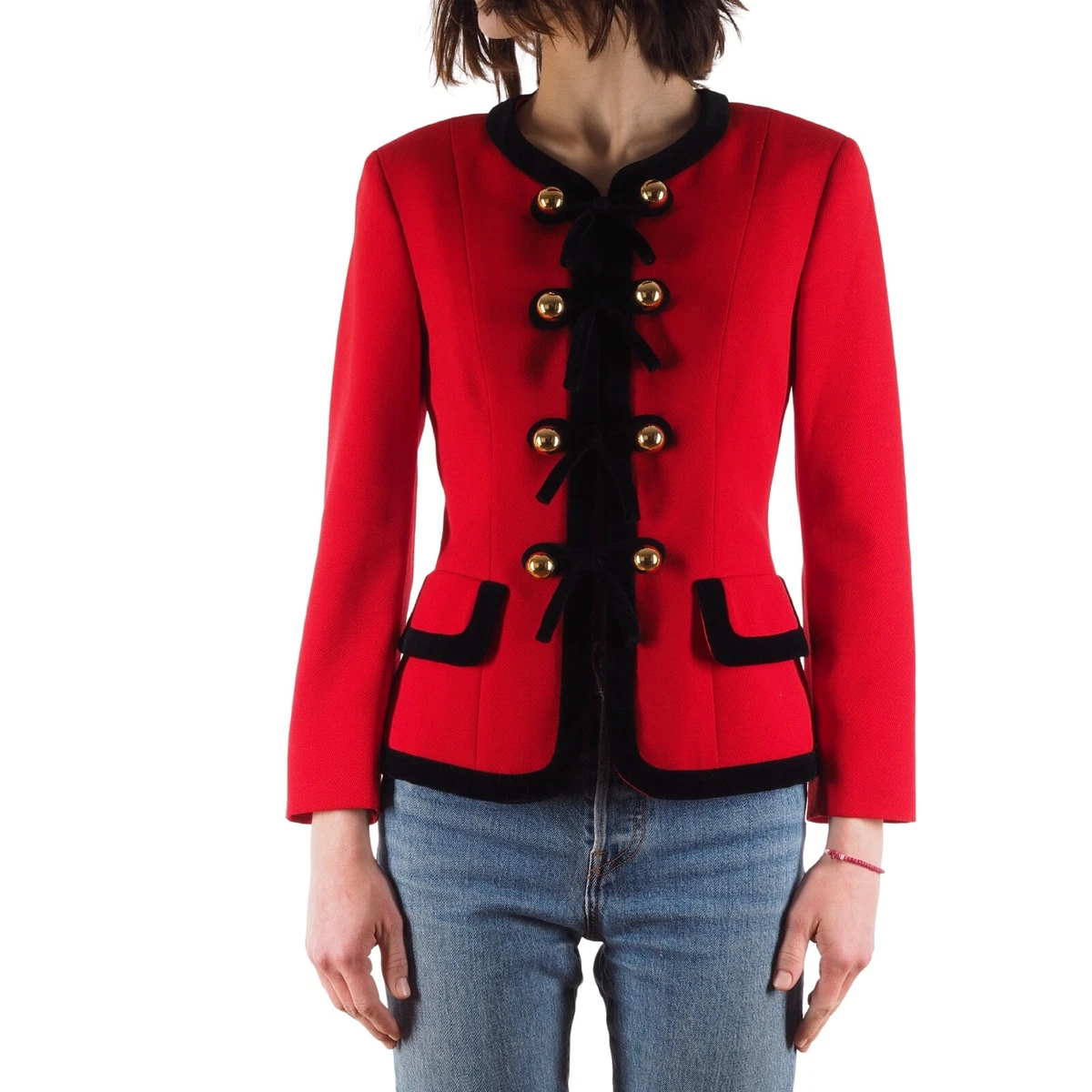 MOSCHINO Cheap and Chic Vintage Women Red Iconic Velvet Blazer
